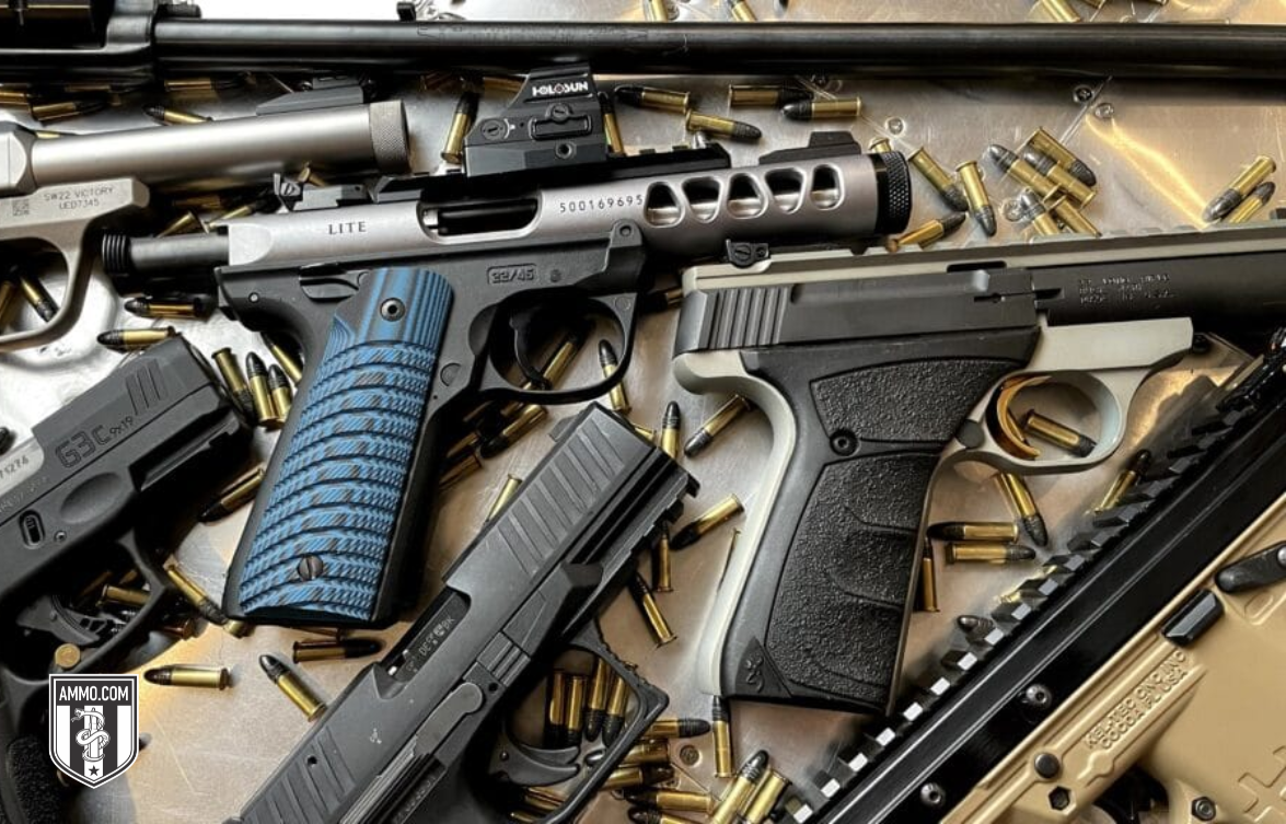 Image of multiple 22 LR pistols