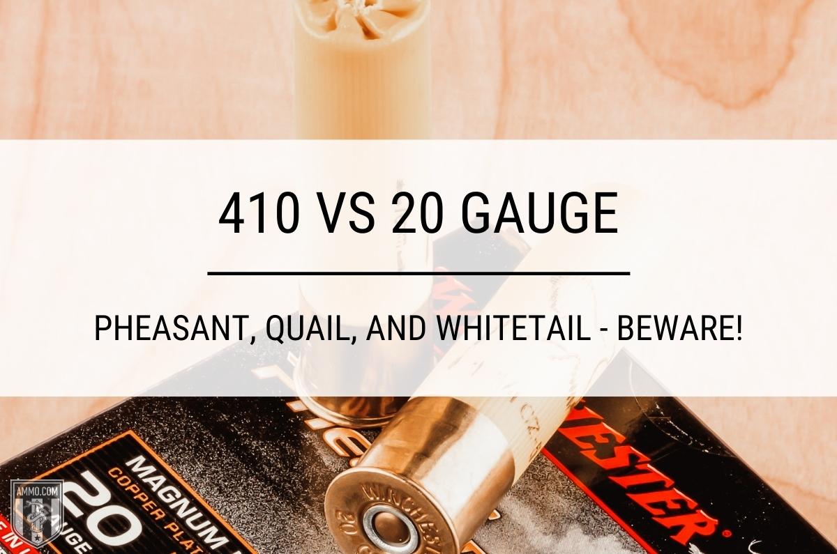 410 vs 20 gauge ammo