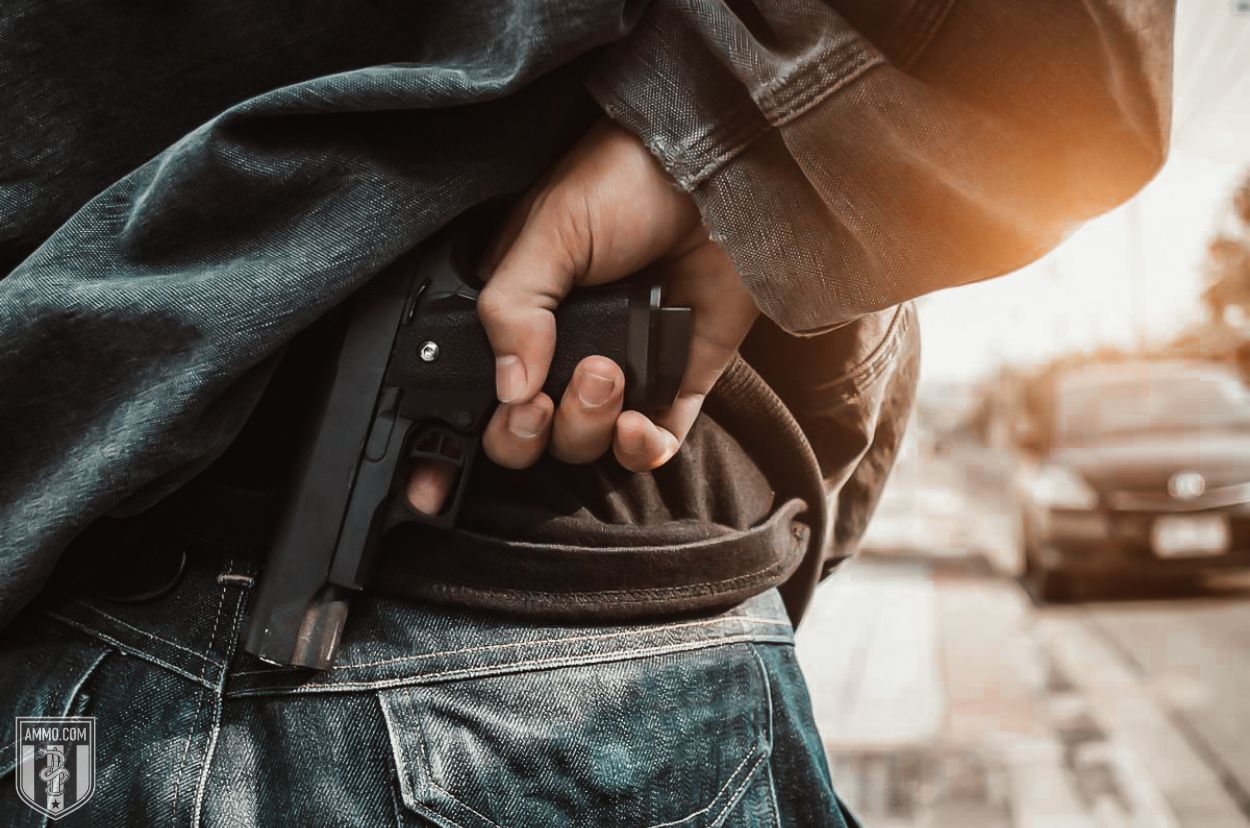 Man carrying a 380 Auto pistol