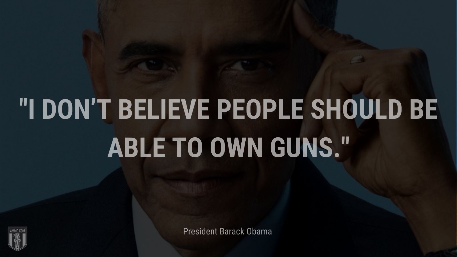 “I don’t believe people should be able to own guns.” -President Barack Obama