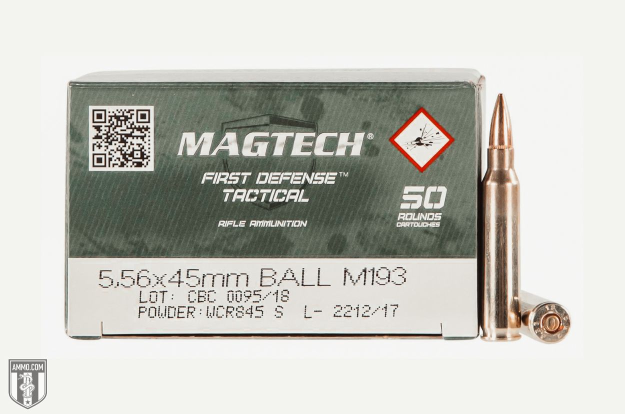 MagTech Ammunition - 5.56 NATO, 62gr, FMJ, Case of 1,000