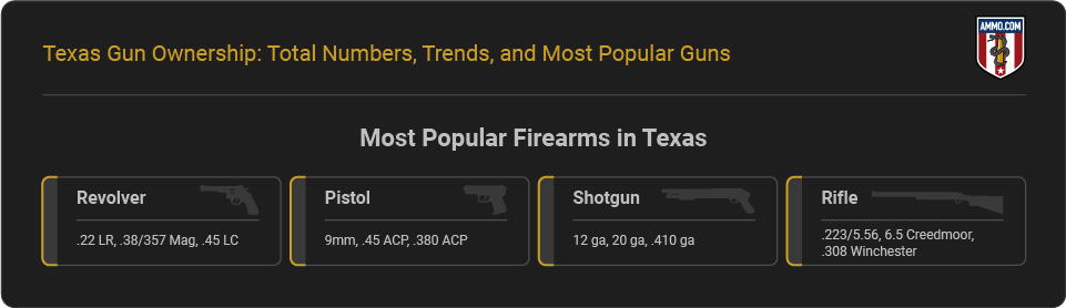 Most Popular Firearms in Texas