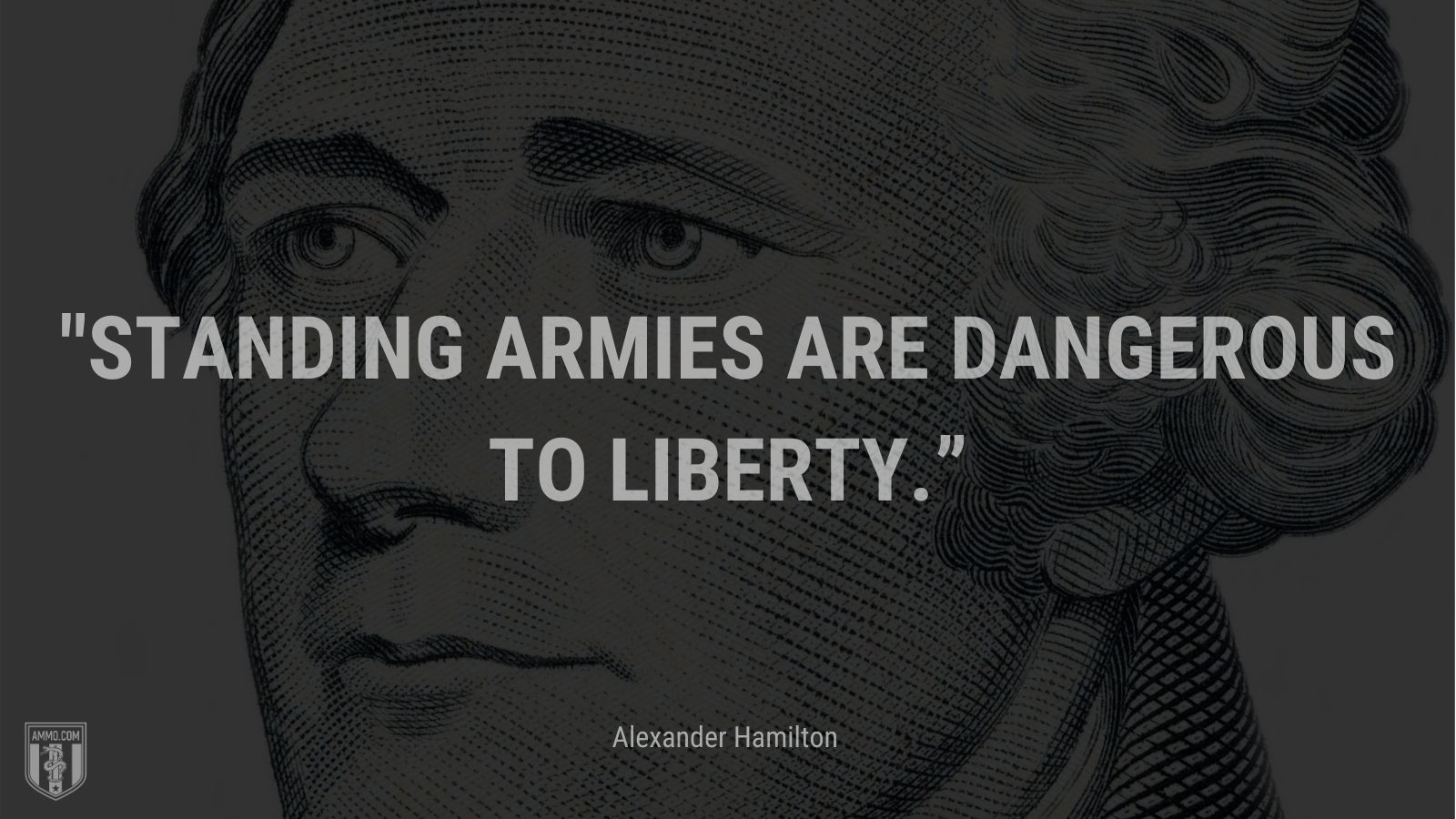 “Standing armies are dangerous to liberty.” - Alexander Hamilton