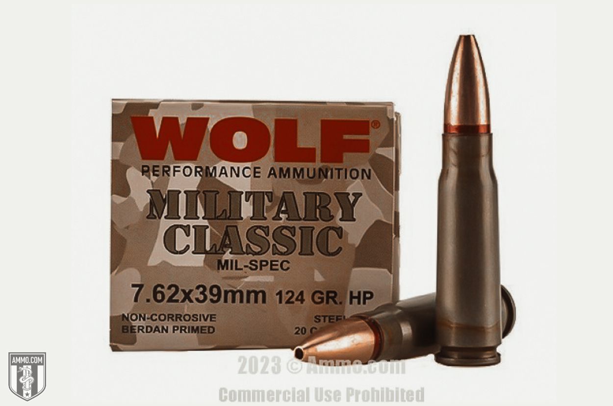Wolf Military Classic 7.62x39 124 gr HP