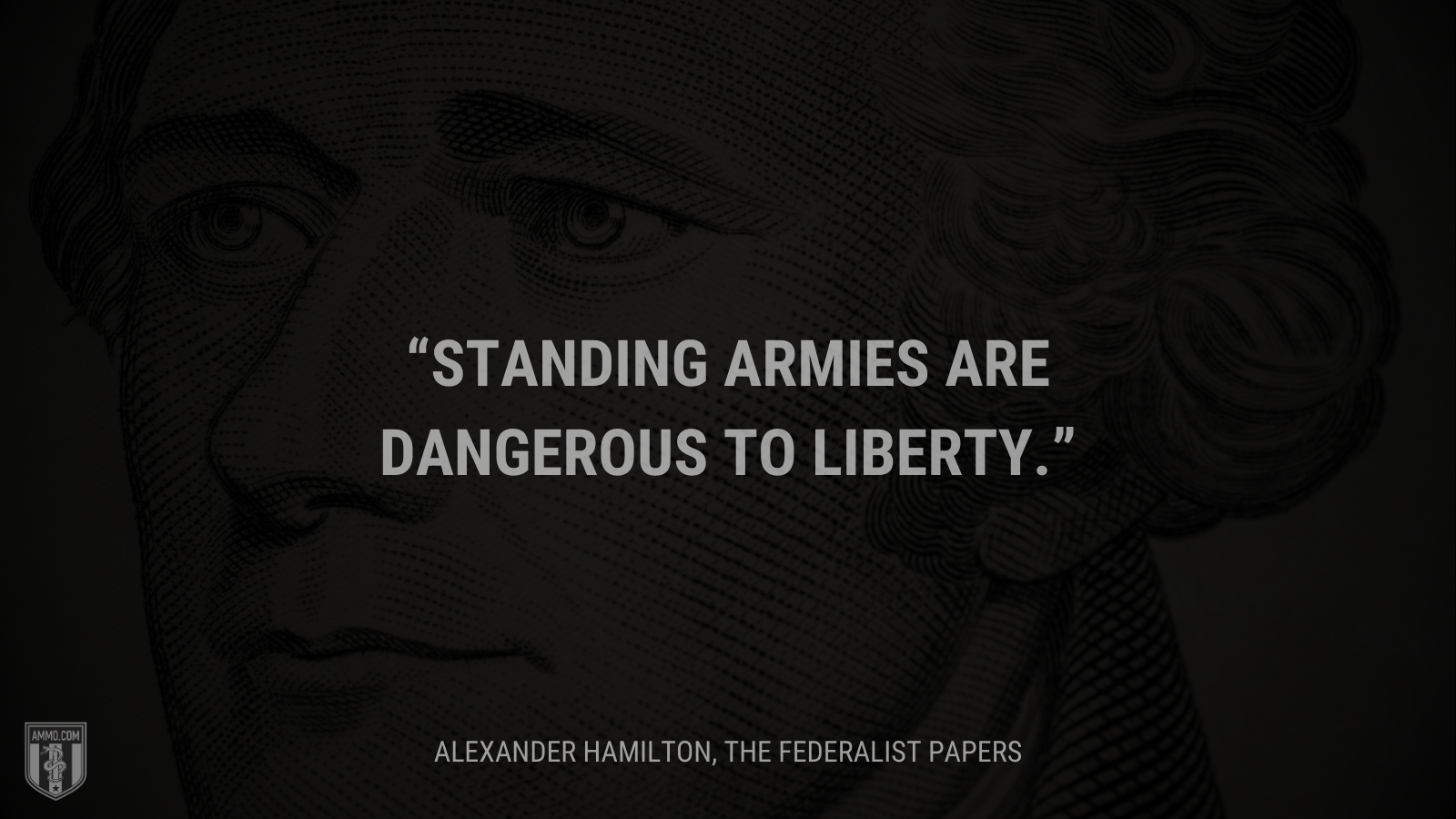 &ldquo;Standing armies are dangerous to liberty.&rdquo; - Alexander Hamilton