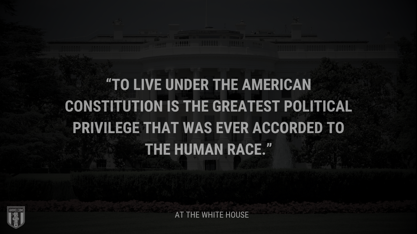 &ldquo;To live under the American Constitution is the greatest political privilege that was ever accorded to the human race.&rdquo; - Calvin Coolidge
