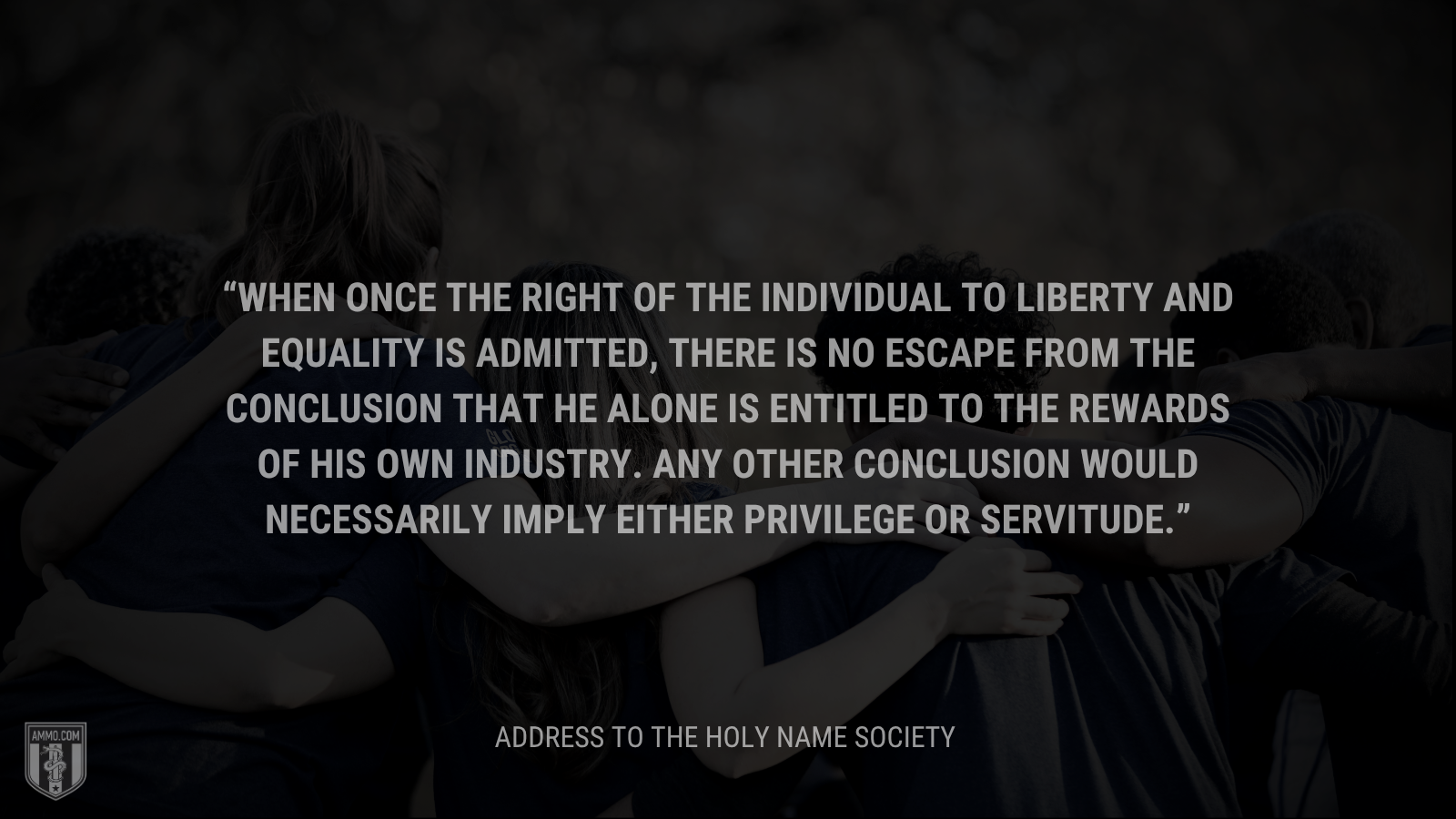 &ldquo;When once the right of the individual to liberty and equality is admitted, there is no escape from the conclusion that he alone is entitled to the rewards of his own industry. Any other conclusion would necessarily imply either privilege or servitude.&rdquo; - Calvin Coolidge