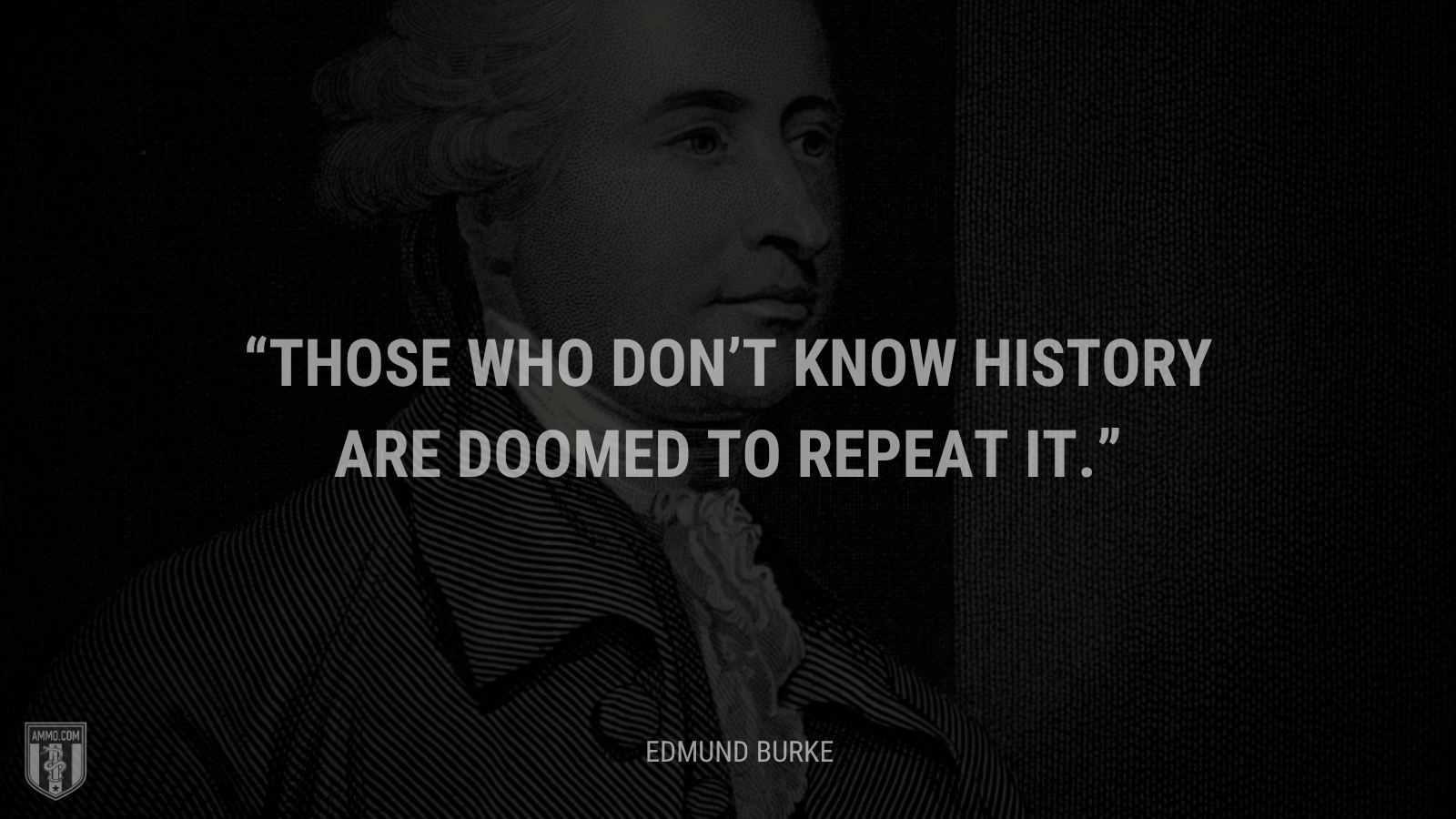 &ldquo;Those who don’t know history are doomed to repeat it.&rdquo; - Edmund Burke