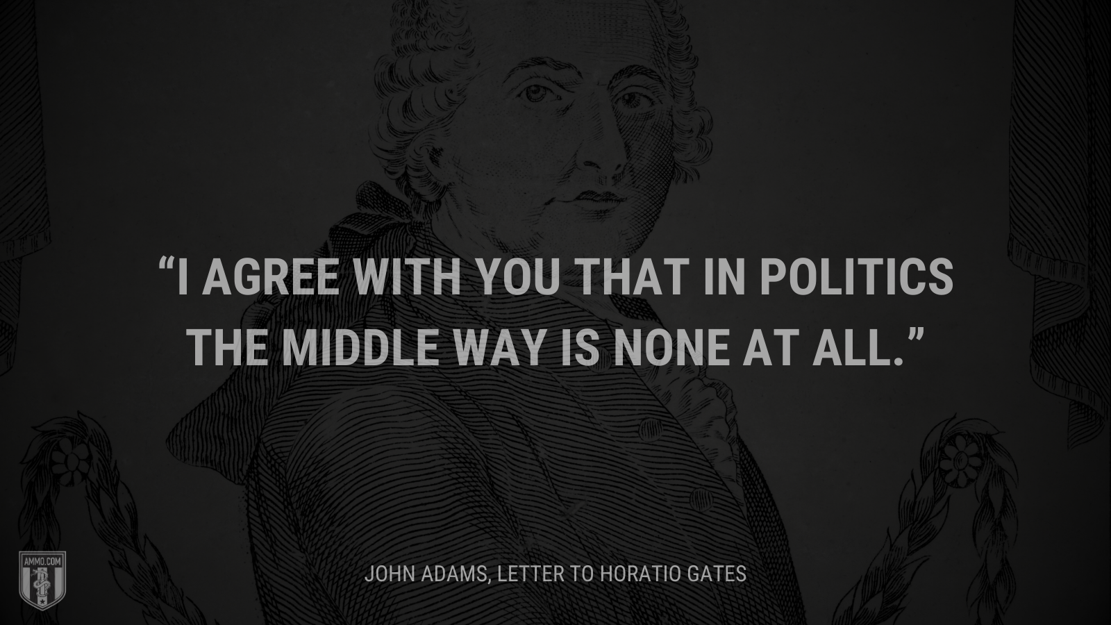 &ldquo;I agree with you that in politics the middle way is none at all.&rdquo; - John Adams