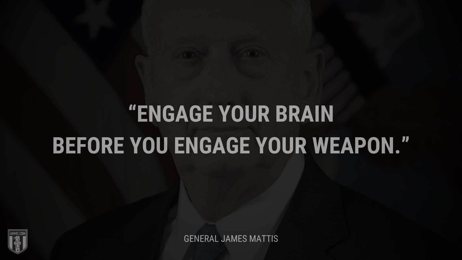 &ldquo;Engage your brain before you engage your weapon.&rdquo; - General James Mattis