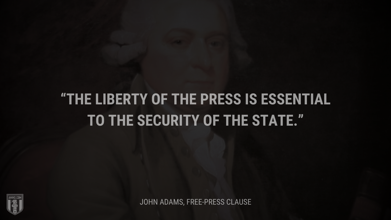 &ldquo;The liberty of the press is essential to the security of the state.&rdquo; - John Adams