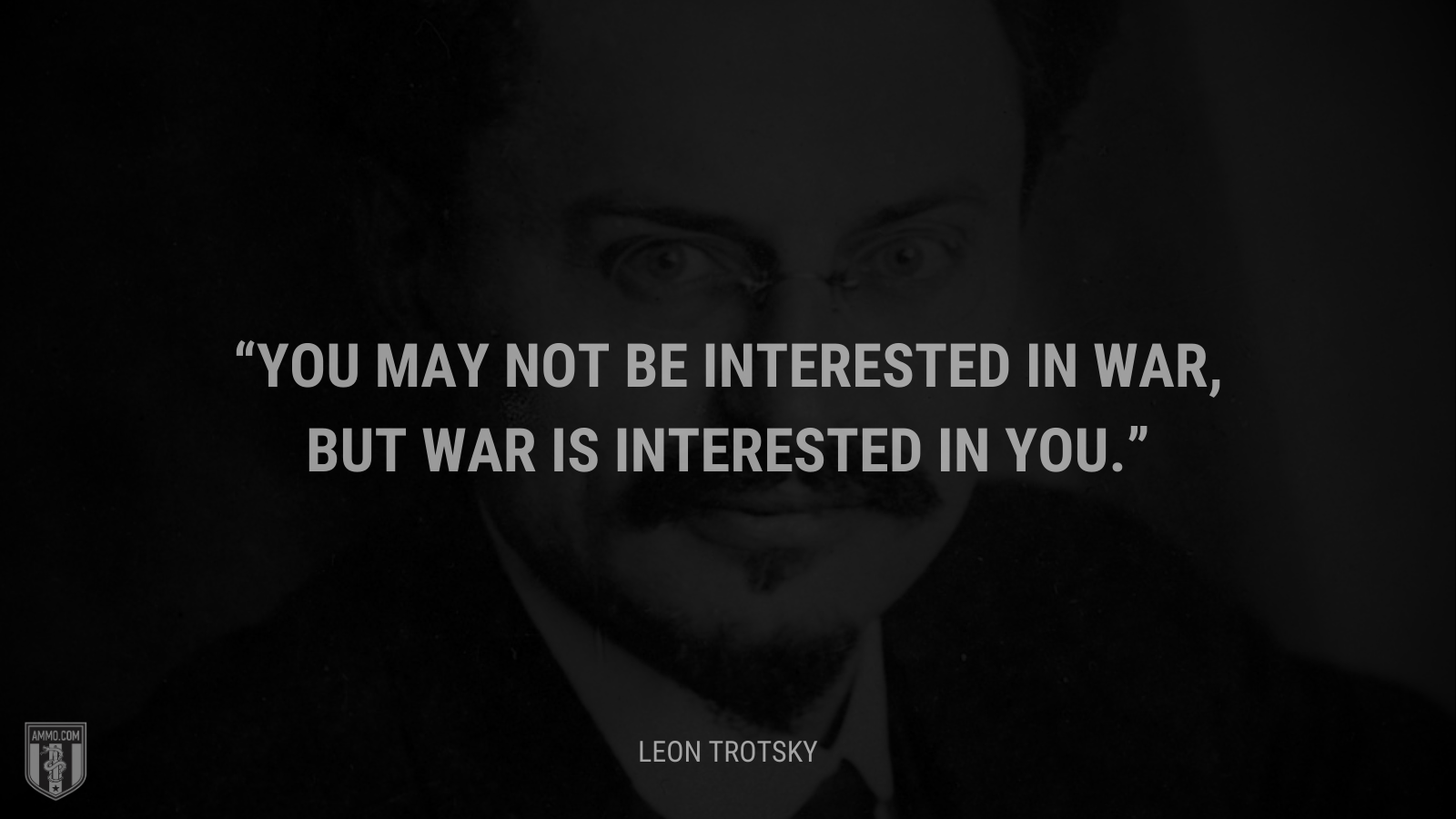 &ldquo;You may not be interested in war, but war is interested in you.&rdquo; - Leon Trotsky