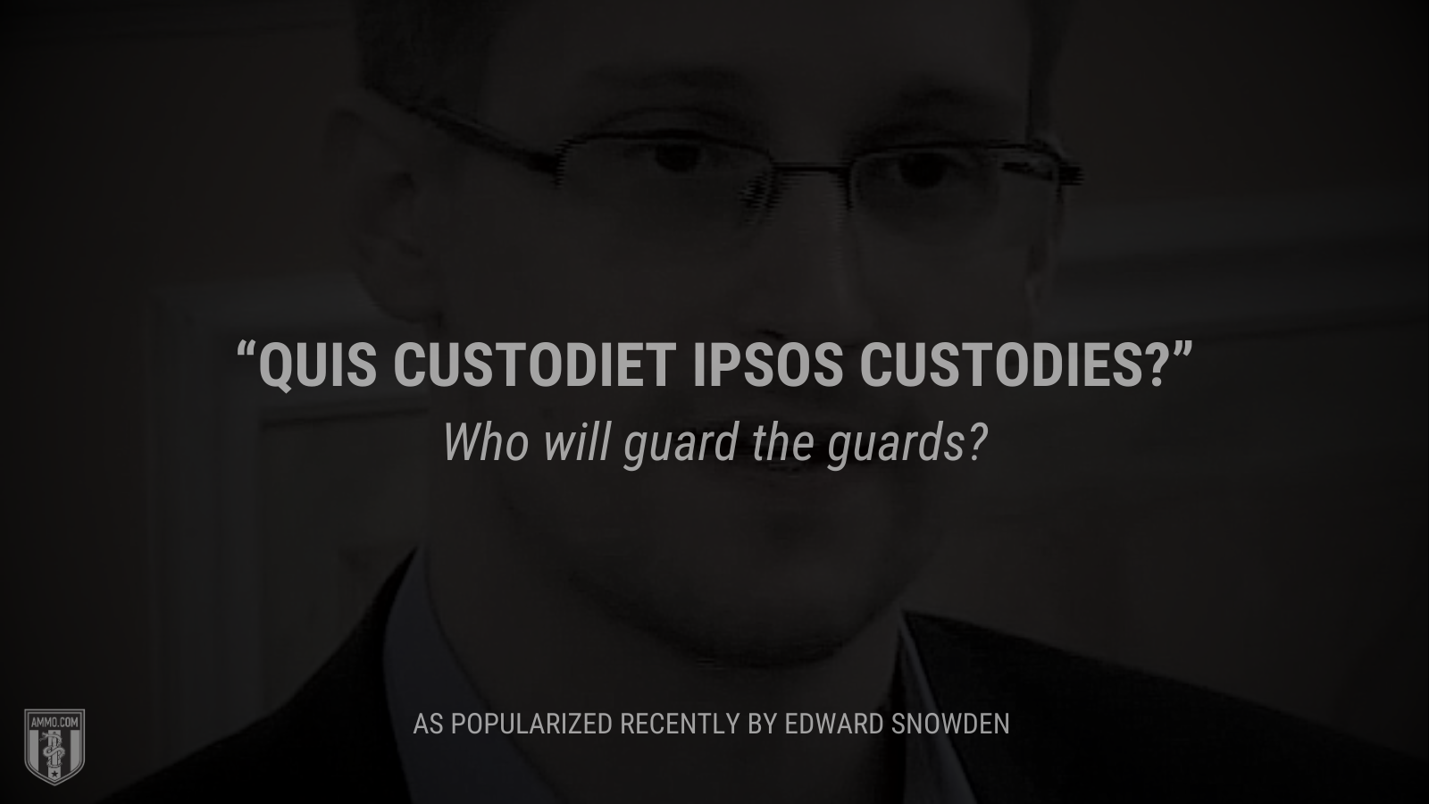 &ldquo;Quis custodiet ipsos custodies?&rdquo; - Who will guard the guards