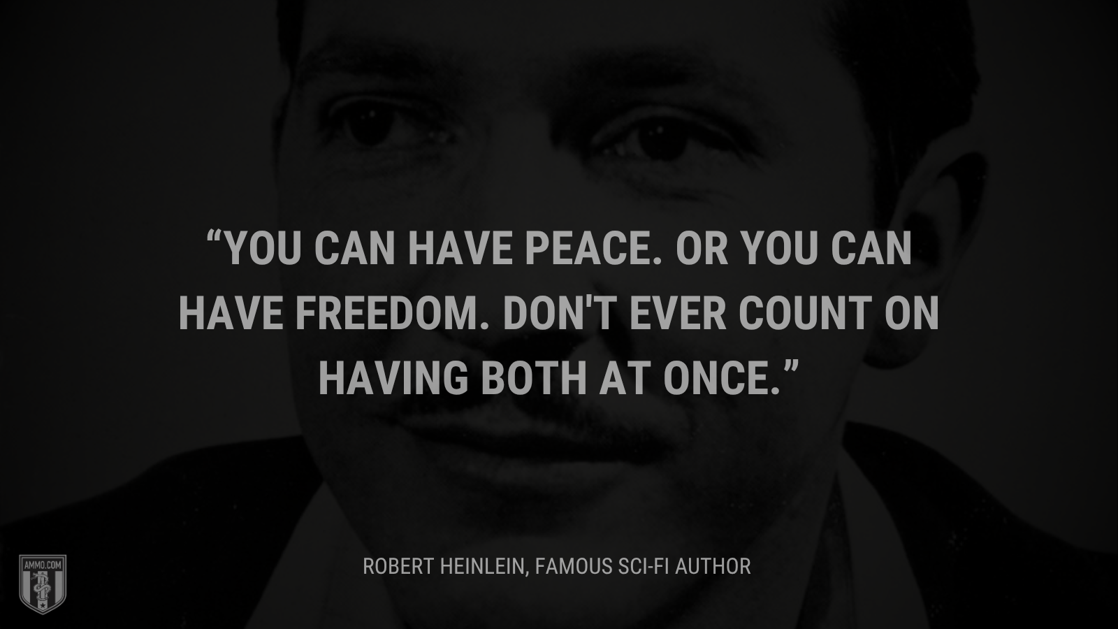 &ldquo;You can have peace. Or you can have freedom. Don't ever count on having both at once. - Robert Heinlein