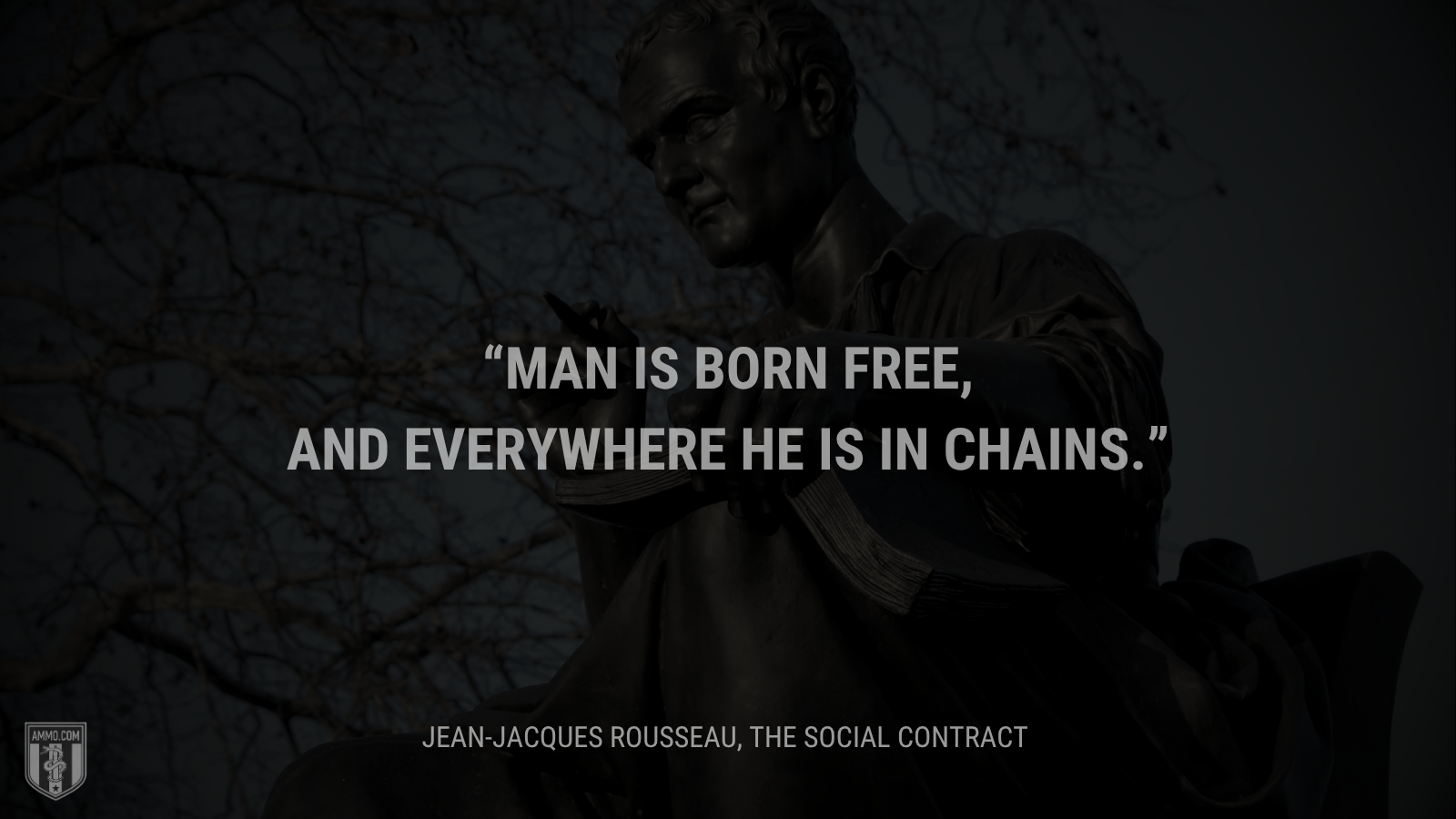 &ldquo;Man is born free, and everywhere he is in chains.&rdquo; - Jean-Jacques Rousseau