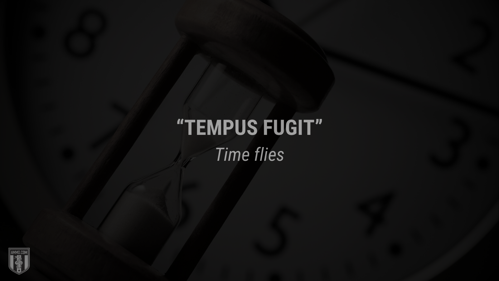 &ldquo;Tempus fugit&rdquo; - Time flies