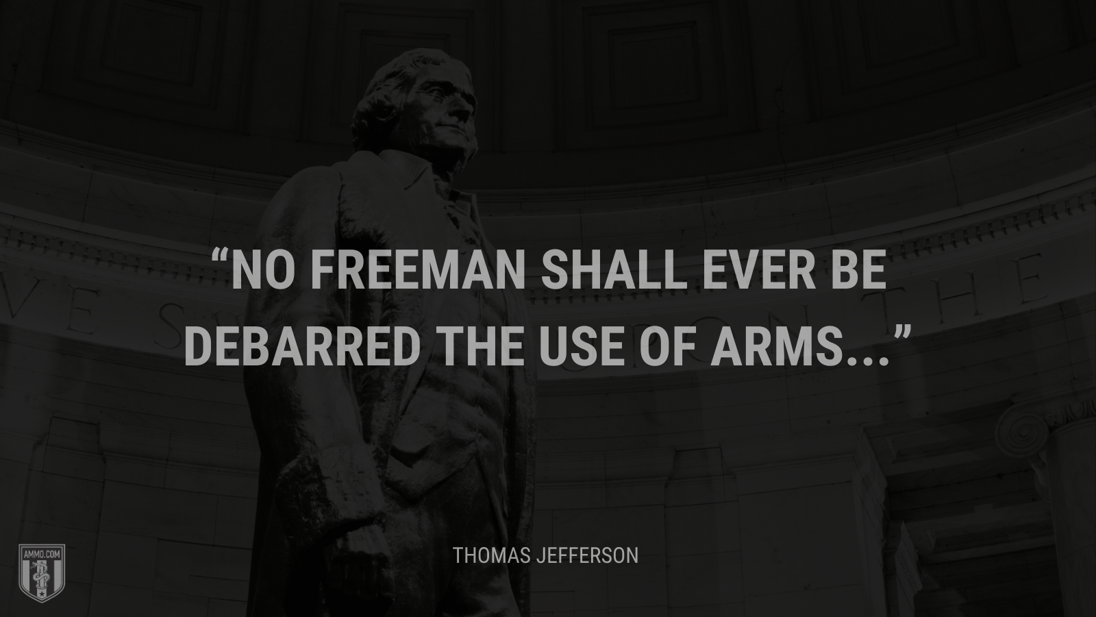 &ldquo;No freeman shall ever be debarred the use of arms...&rdquo; - Thomas Jefferson