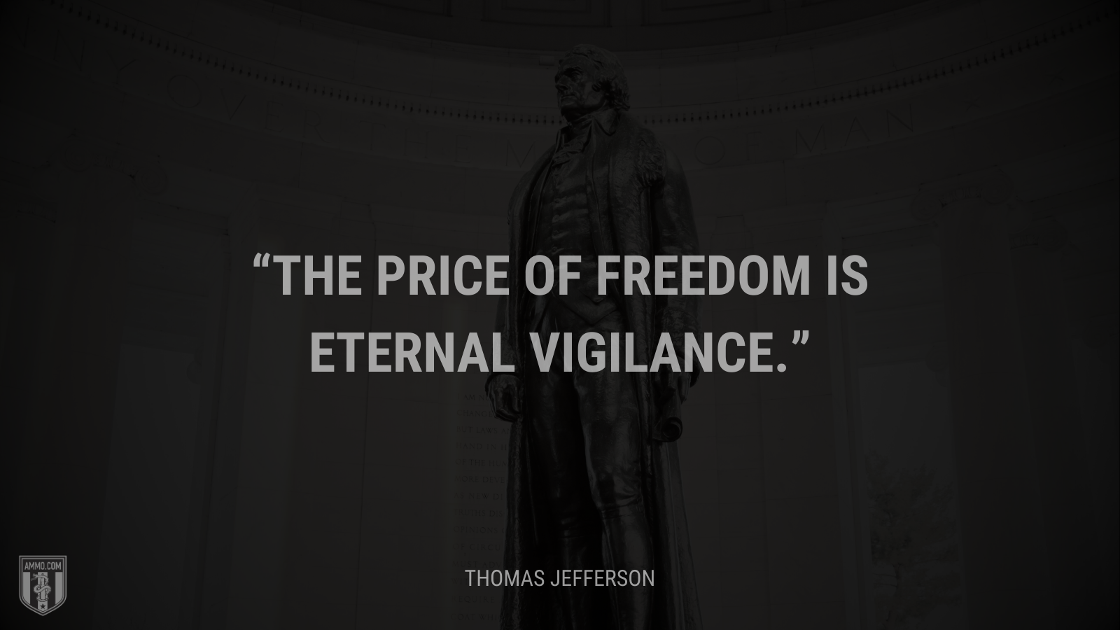 &ldquo;The price of freedom is eternal vigilance.&rdquo; - Thomas Jefferson