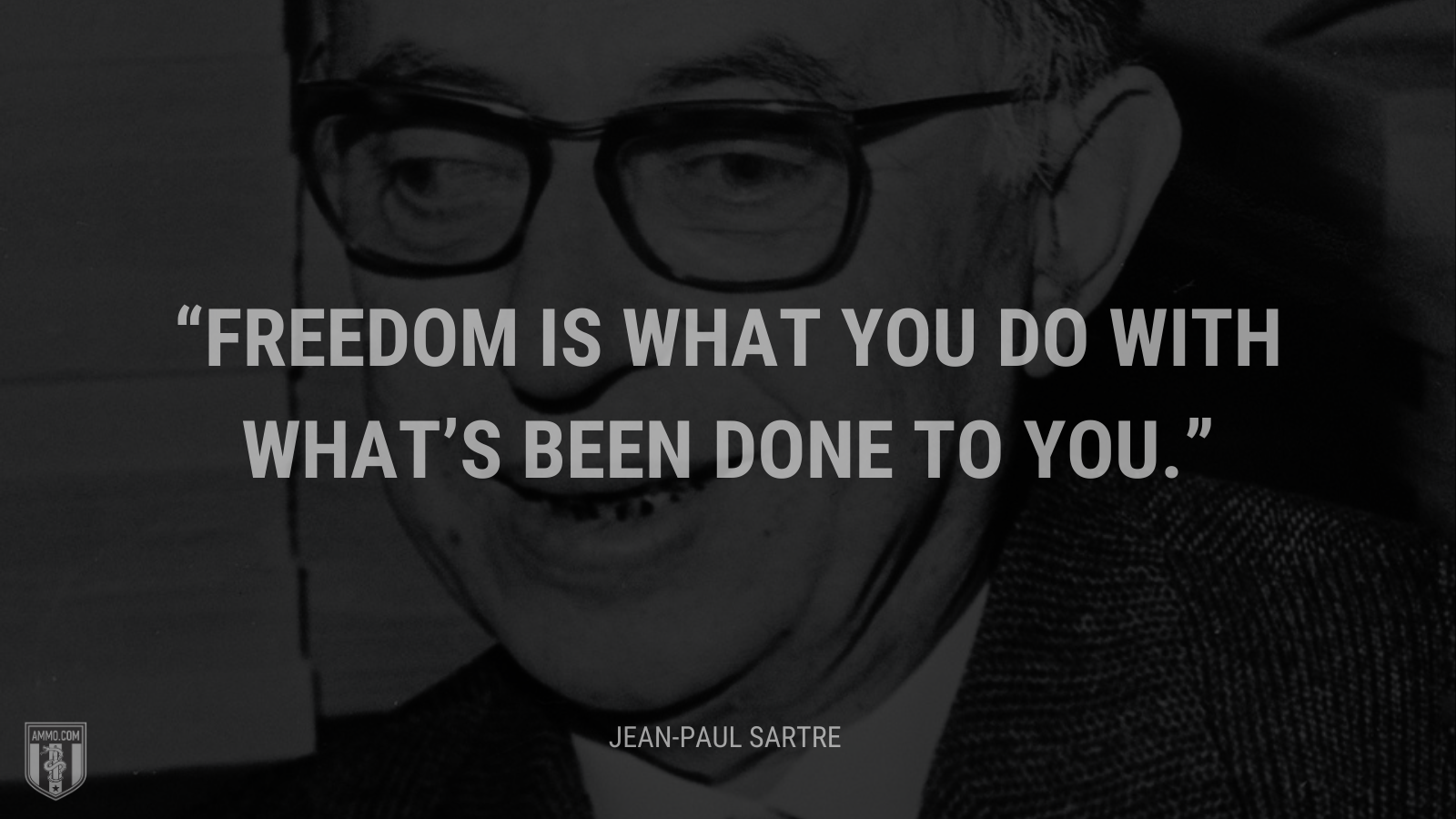 &ldquo;Freedom is what you do with what's been done to you.&rdquo; - Jean-Paul Sartre