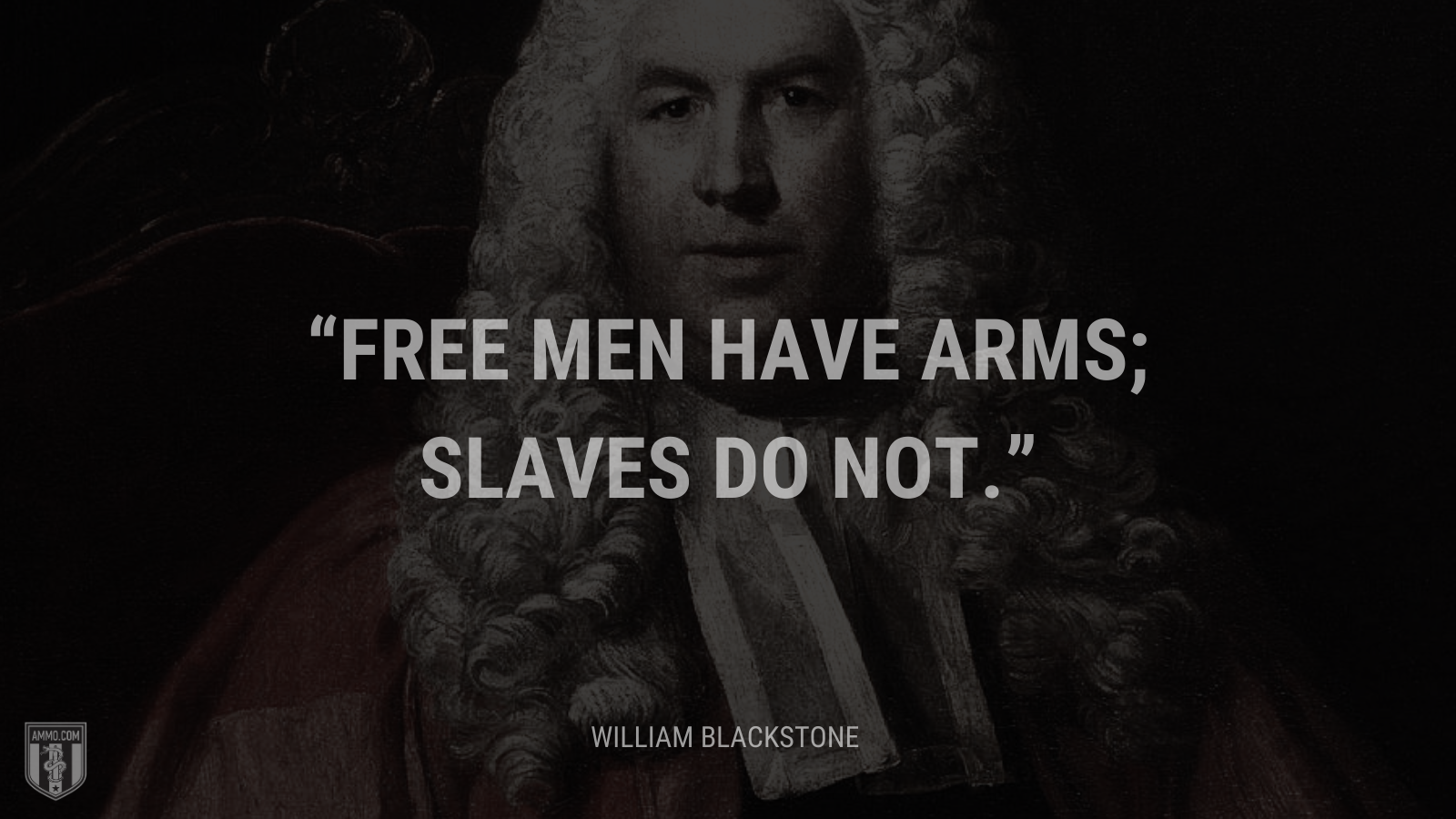 &ldquo;Free men have arms; slaves do not.&rdquo; - William Blackstone
