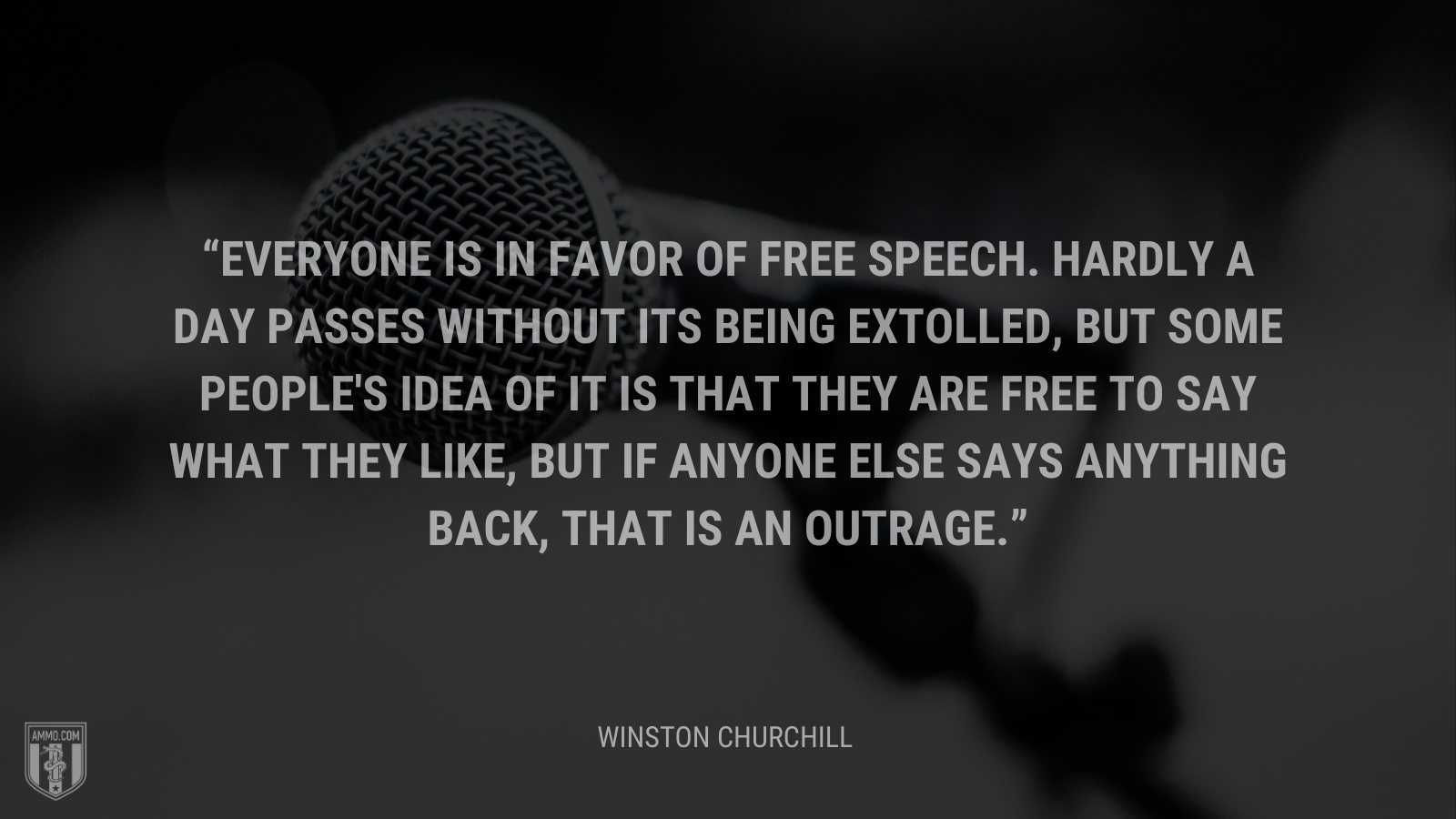 Everyone is in favor of free speech. Hardly a day passes without its being extolled, but some people's idea of it is that they are free to say what they like, but if anyone else says anything back, that is an outrage.