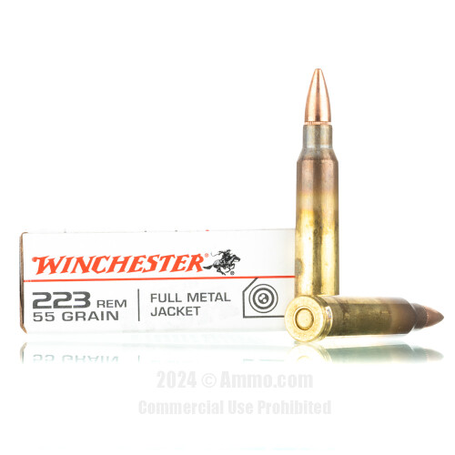 223 Rem - Winchester USA 55 Grain FMJ 600rd Case