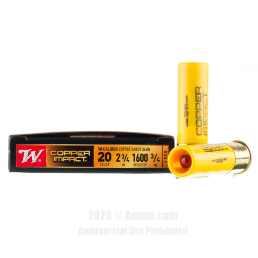 Winchester Copper Impact 20 Gauge Ammo - 5 Rounds of 3/4 oz....