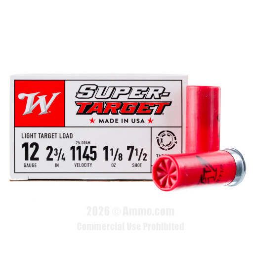 Winchester 12 Gauge Ammo - 25 Rounds of 1-1/8 oz. #7-1/2 Shot...