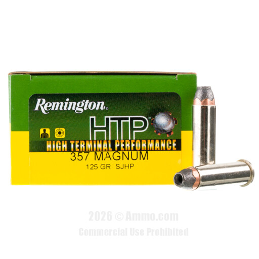 Remington HTP 357 Magnum Ammo - 20 Rounds of 125 Grain SJHP Ammunition