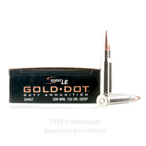 308 Win Ammo - Bulk Speer Gold Dot Ammo SP Bulk Speer Gold Dot SP Ammo