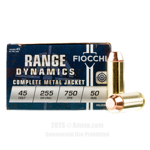 Fiocchi Cowboy 45 Long Colt Ammo - 500 Rounds of 255 Grain CMJ...