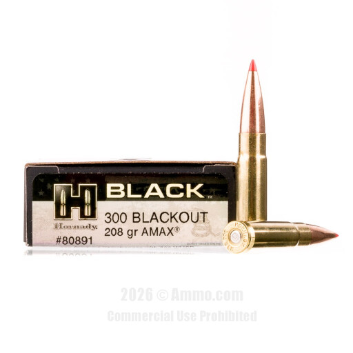 Hornady BLACK 300 AAC Blackout Ammo - 200 Rounds of 208 Grain ELD...