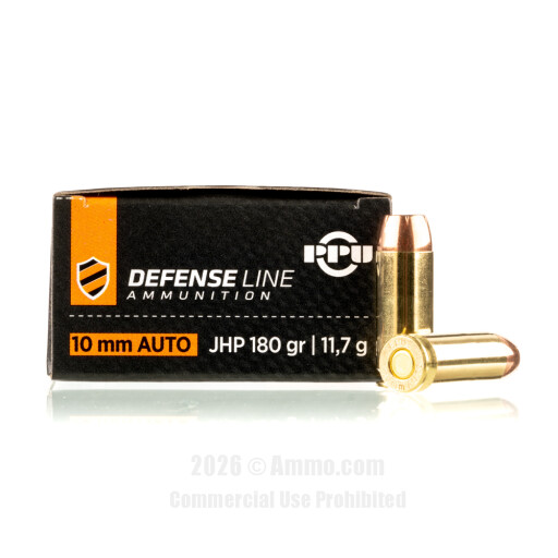 Prvi Partizan 10mm Ammo - 50 Rounds of 180 Grain JHP Ammunition