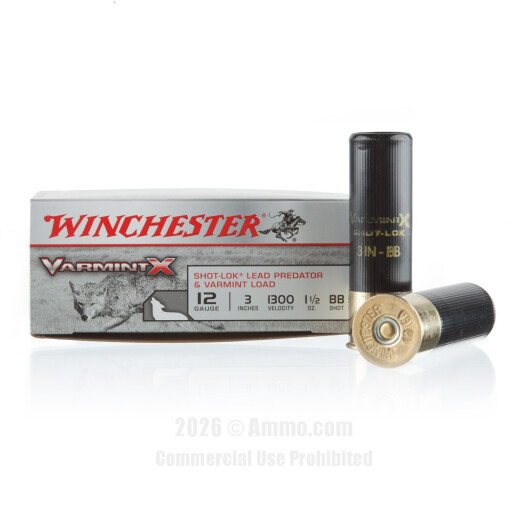 Winchester Varmint-X 12 Gauge Ammo - 100 Rounds of 3" 1-1/2 oz. BB...