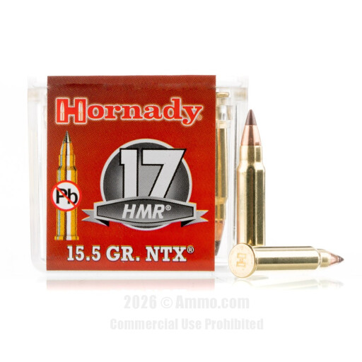 Hornady 17 HMR Ammo - 50 Rounds of 15.5 Grain Polymer Tipped...