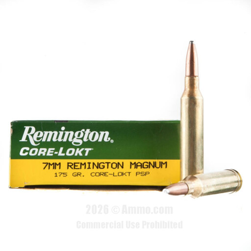 Remington 7mm Rem Magnum Ammo - 20 Rounds of 175 Grain PSP Ammunition