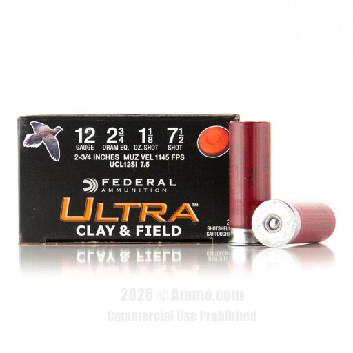 Federal 12 Gauge  Ammo - 25 Rounds of 1-1/8 oz. #7-1/2 Shot (Lead)...