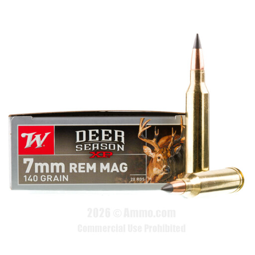 Winchester Deer Season XP 7mm Rem Magnum Ammo - 20 Rounds of 140...