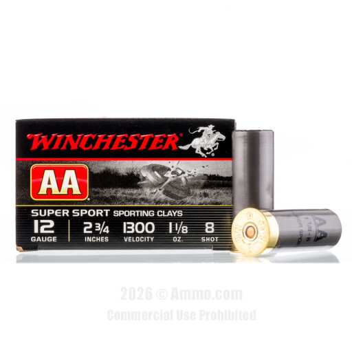 Winchester AA Sporting Clays 12 Gauge Ammo - 25 Rounds of 2-3/4"...