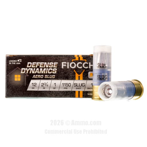 Fiocchi 12 Gauge Ammo - 250 Rounds of 1 oz. Rifled Slug Ammunition