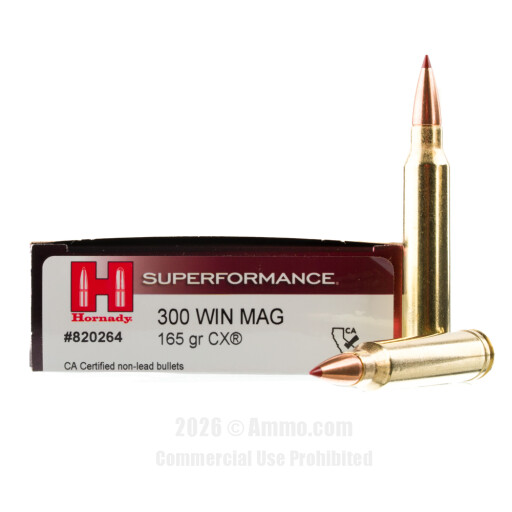Hornady Superformance 300 Winchester Magnum Ammo - 20 Rounds of...