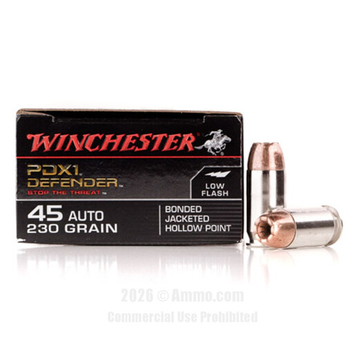Winchester Defender 45 ACP Ammo - 200 Rounds of 230 Grain JHP...