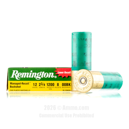 Remington 12 Gauge Ammo - 100 Rounds of  #00 Buck Ammunition