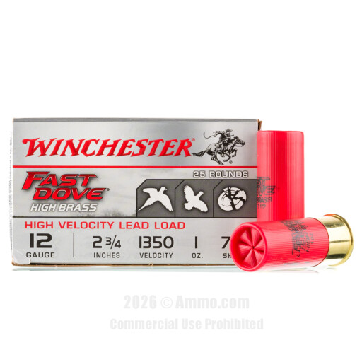 Winchester Fast Dove High Brass 12 Gauge Ammo - 250 Rounds of 1...