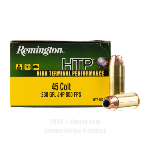 Remington HTP 45 Long Colt Ammo - 20 Rounds of 230 Grain JHP...
