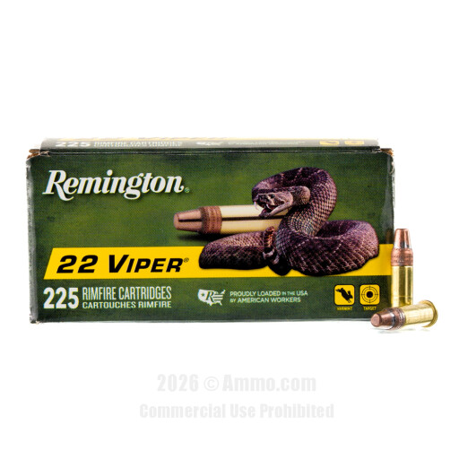 Remington 22 Viper 22 LR Ammo - 225 Rounds of 36 Grain Plated TC...