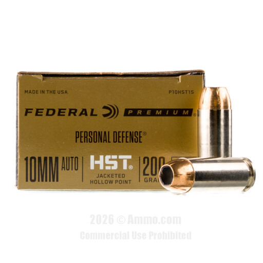 Federal Personal Defense HST 10mm Ammo - 20 Rounds of 200 Grain...