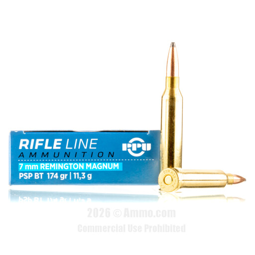 Prvi Partizan 7mm Rem Magnum Ammo - 20 Rounds of 174 Grain PSPBT...