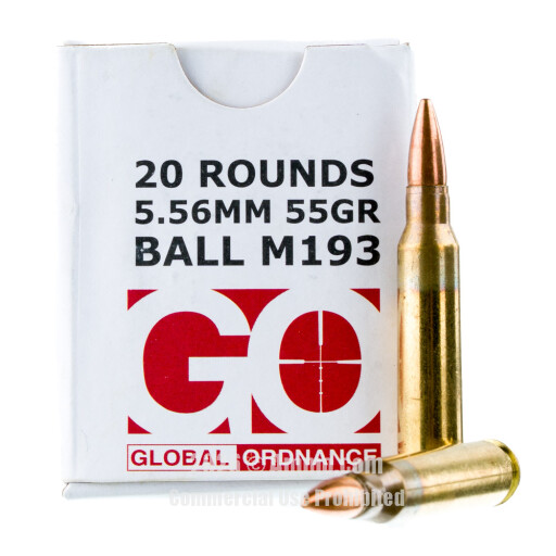 5.56 NATO Ammo - Bulk Global Ordnance Ammo M193 FMJ Bulk Global Ordnance M193 FMJ Ammo