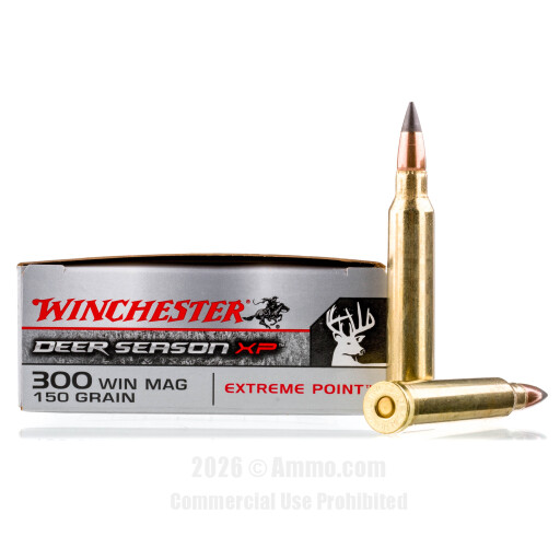 Winchester Deer Season XP 300 Win Mag  Ammo - 20 Rounds of 150...